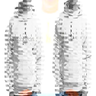 Bajista Instrumento Musical Latido Del Corazón Guitarra Bajo Manga Larga Sudadera - Regaloses