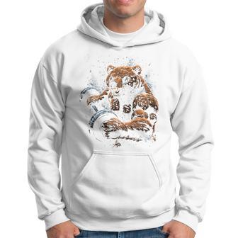 Bear Gym Fitness Backprint Kapuzenpullover - Geschenkecke