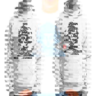 Bouddha Rétrointage Avec Écouteurs Sweat à capuche - Cadeauxyz