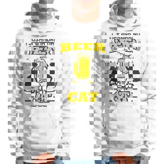 Buveur De Bière Amusant Pour Amateur De Chat Sweat à capuche - Cadeauxyz