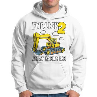 Children's Digger 2 Years Construction Site 2Nd Birthday Boys Kapuzenpullover - Geschenkecke