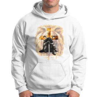 Cool Faith Over Fear Camisa Hombres León Cristiano Oración Guerrero Manga Larga Sudadera - Regaloses