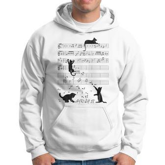 Cute Cat Music Noteintage Notes Musician Kapuzenpullover - Geschenkecke