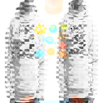Divertido Pijama Del Sistema Solar De Astronauta Del Mundo Manga Larga Sudadera - Regaloses