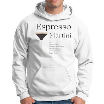 Espresso Martini With Recipe And Glass Kapuzenpullover - Geschenkecke