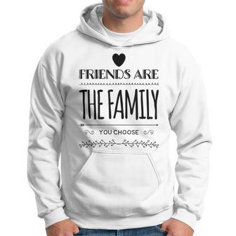 Friends Are The Family You Choose Amazing Heart Gray Kapuzenpullover - Geschenkecke