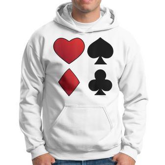 Poker Playing Cards Cross Heart Motif Card Fun Kapuzenpullover - Geschenkecke