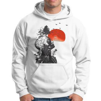 Hangover Human Tree Surreal Artistic Sunset Gray Kapuzenpullover - Geschenkecke