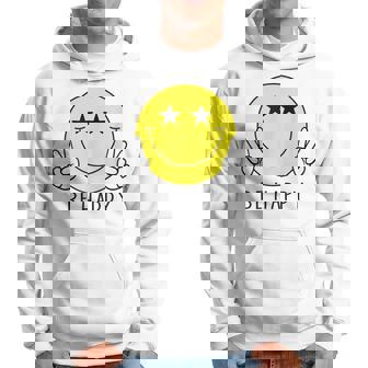 Be Happy Star Eyes Camisa Con Cara Sonriente Amarilla Sudadera - Regaloses