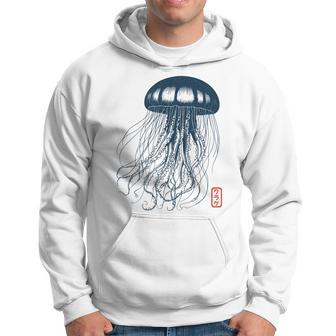 Japanese Aesthetic Asianintage Medusa Jellyfish Gray Kapuzenpullover - Geschenkecke