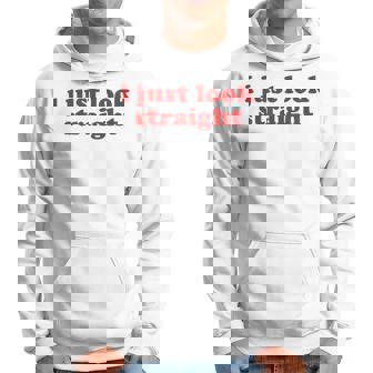 I Just Look Straight Y2k Aesthetic Sudadera - Regaloses