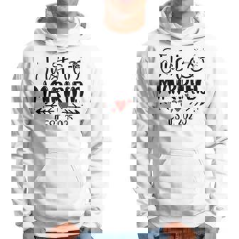 Just Married 2025 Couple Jeunes Mariés Mariage Sweat à capuche - Cadeauxyz