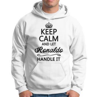 Keep Calm And Let Ronaldo Handle It Name Gray Kapuzenpullover - Geschenkecke