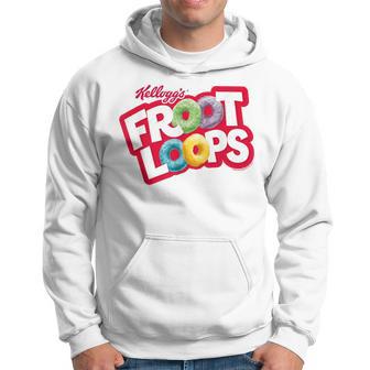 Kellogg's Froot Loops Breakfast Cereal Logo Blue Kapuzenpullover - Geschenkecke