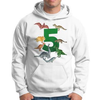 Kinder Geburtstags 5 Jahre Dinosaurier Dino 5 Geburtstag Kapuzenpullover - Geschenkecke