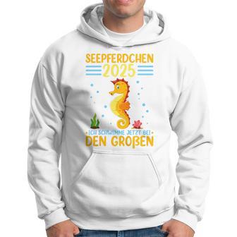 Kinder Seepferdchen 2025 Frühschwimmer Abzeichen Kapuzenpullover - Geschenkecke