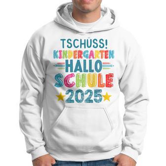 Kinder Tschüss Kindergarten Hallo Schule 2025 Lustig Kita Abgänger Kapuzenpullover - Geschenkecke