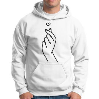 Korean Finger Heart Korean Graphic Kpop Love K-Pop Merch Kapuzenpullover - Geschenkecke