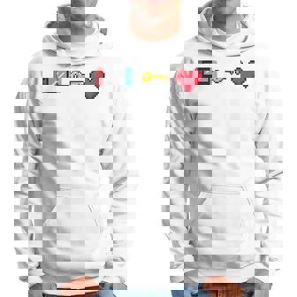 La Console 8 Bits Est La Clé Du Cœur Sweat à capuche - Cadeauxyz