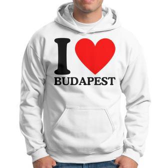 With I Love Budapest Motif Kapuzenpullover - Geschenkecke