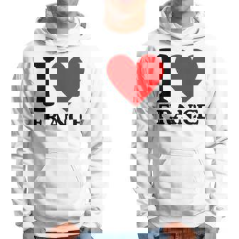 I Love France I Heart France Sweat à capuche - Cadeauxyz
