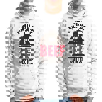 Mangez Avec Nous Ou Du Bœuf Avec Nous Sweat à capuche - Cadeauxyz