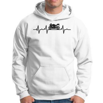 Motorcycle Heartbeat Biker Ecg Heart Rate Motorcycle Biker Kapuzenpullover - Geschenkecke