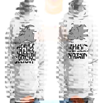 Offizielles Schlaf Pyjama Hippo Nilpferd Fun Geschenk Kapuzenpullover - Geschenkecke