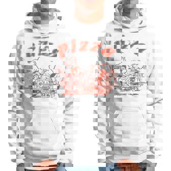 Pizza Box Cardboard Italian Retro Logo Kapuzenpullover - Geschenkecke