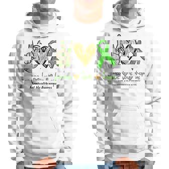 Regalos De Concientización Sobre Salud Mental Green Peace Love Hope Sudadera - Regaloses