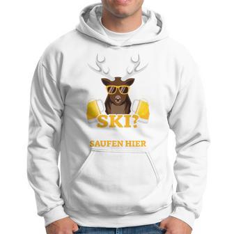 Ski Brauch Ich Nicht Ich Bin Nur Zum Saufen Hier Après-Ski Kapuzenpullover - Geschenkecke