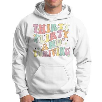 Thirty Flirty And Thriving 30Th Birthday Retro 30 Years Kapuzenpullover - Geschenkecke