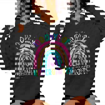 100 Days Of Kindergarten Rainbow Happy 100Th Day Of School Women Hoodie | Mazezy