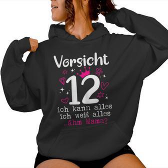 12 Geburtstag Mädchen -Orsicht 12 Jahre Nager Kapuzenpullover für Damen - Geschenkecke