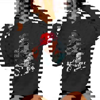314 St Louis Black Girl Red Hat Hometown Stl Women Hoodie - Thegiftio UK