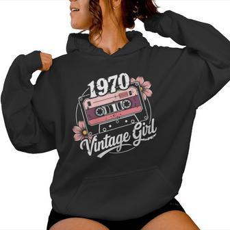 55 Años Intage 1970 Cumpleaños 55 Retro 1970 Sudadera con capucha para mujer - Regaloses