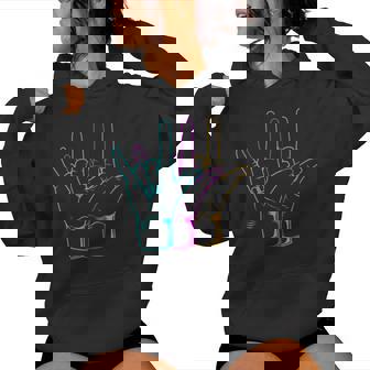 American Sign Language I Love You ASL Women's Hoodie - Monsterry