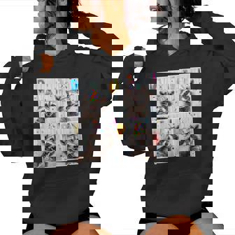 Animal Photobooth Love Raccoons Men Women Kids Cute Raccoon In Birthday Hat Unique Raccoon Birthday Small Women's Hoodie - Monsterry