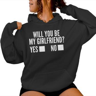 Ask Her Will You Be My Girlfriend Cutealentine's Day Kapuzenpullover für Damen - Geschenkecke