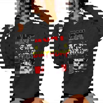 Aunt Of The Birthday Boy Matching Nephew Family Bday Women Hoodie - Thegiftio