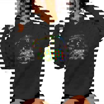 Autism Awareness Papa Bear Mom Autistic Child Père Papa Sweat à capuche femme - Cadeauxyz