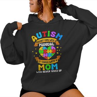 Autism Mom Autism Doesn't Come With A Manual Sin Mangas Sudadera con capucha para mujer - Regaloses