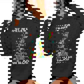Autism Mom You Will Never Walk-Alone Support Autism Daughter Women Hoodie - Thegiftio UK