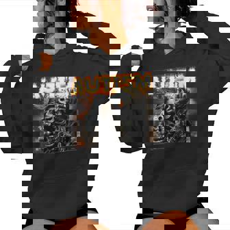 Autism Skeleton Meme Autism Skeleton GunsFire Bones Spooky Women's Hoodie - Monsterry