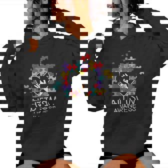 Autista Conciencia Autismo Cuello Sudadera con capucha para mujer - Regaloses