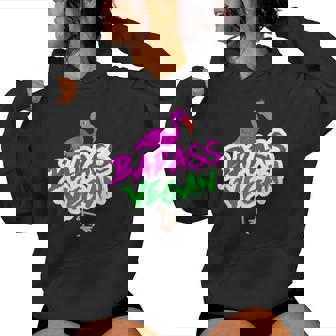 Badass Vegan Flamingos Christmas Women Men Women's Hoodie - Monsterry