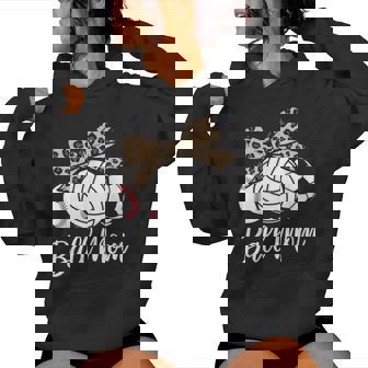 Ball Mom Baseball Volleyball Soccer Leopard Women Hoodie | Mazezy
