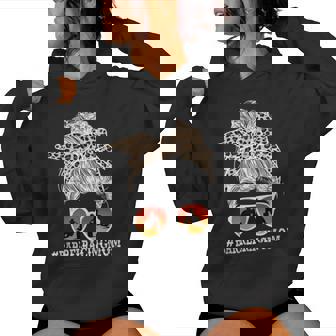 Barrel Racing Mom Messy Bun Mom Of A Barrel Racer Mother Women Hoodie | Mazezy