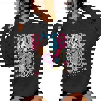Baseball Mama Coquette Bow Game Day Baseball Mom Women Hoodie | Mazezy