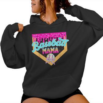 Baseball Mama Coquette Bow Sport Mom Drip Baseball Women Hoodie - Thegiftio